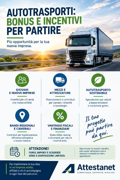 Attestanet - Autotrasporti bonus e incentivi